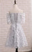 Κοντό Μανίκι Γκρι Φύλλο Δαντέλα Χαριτωμένο Homecoming Prom Φορέματα, Οικονομικά Σύντομο Κόμμα Χορό Γλυκό 16 Φορέματα, Τέλεια Homecoming Φορέματα Κοκτέιλ, CM339