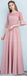 Robe de demoiselle d'honneur pas cher rose poussiéreux de longueur de plancher dépareillée en ligne, WG518