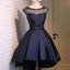 Ναυτικό Μπλε Δαντέλα Σέξι Εξώπλατο Short Homecoming Prom Φορέματα, Οικονομικά Σύντομο Κόμμα Χορό Γλυκό 16 Φορέματα, Τέλεια Homecoming Φορέματα Κοκτέιλ, CM369