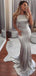 Προκλητικά Backless Γοργόνων Ασημένια Φορέματα Prom Βραδιού, η Φτηνή Συνήθεια Γλυκό 16 Φορέματα, 18493