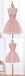 Open Back Rosa Spitze Perlen kurze Homecoming Prom Kleider, erschwingliche kurze Party Prom Sweet 16 Kleider, perfekte Homecoming Cocktailkleider, CM369