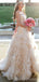 Robes de mariée pas cher sans bretelles en ligne, Robes de mariée A-ligne à volants, WD443