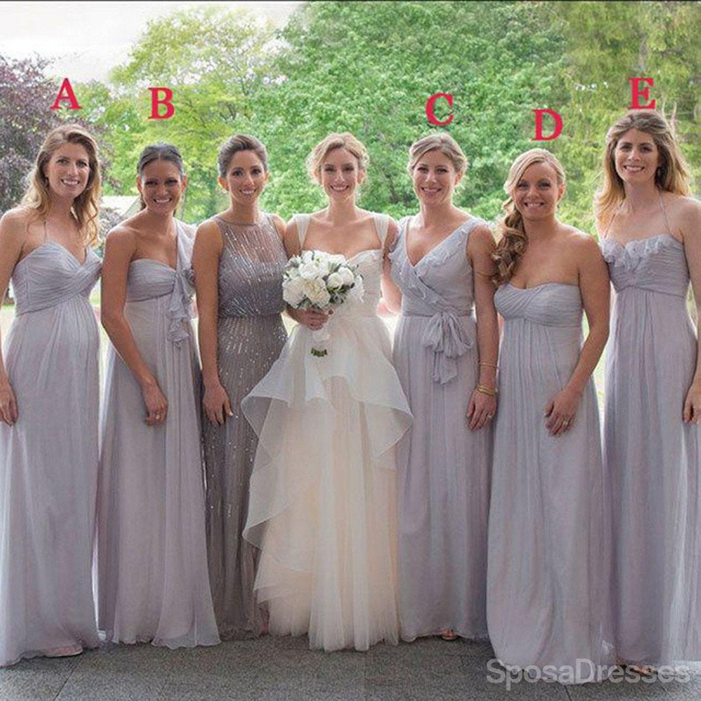 Σιφόν που δεν Ταιριάζουν Διαφορετικά Στυλ Μήκος Όροφος Φθηνά Γάμου Επισκεπτών Φορέματα Παράνυμφων, WG172
