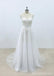 Simples V Neck Tulle Skirt Lace A linha de vestidos de noiva on-line, WD394