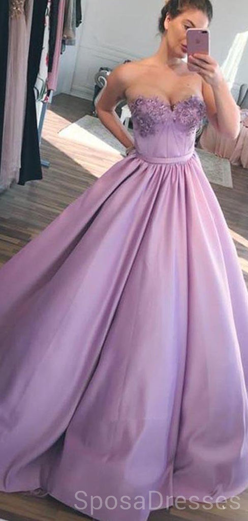 Sweetheart A-line Ball Gown Lilas Evening Prom Dresses, Cheap Custom Sweet 16 robes, 18468