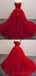 Helle rote Ballkleid Spitze günstige lange Abend Ball ball Kleider, günstige Custom Sweet 16 Kleider, 18520