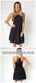 Einfache Casual Short Cheap Black Homecoming Dresses 2018, CM524