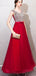 Robes de bal longues de soirée bon marché perlées à col en V rouge, robes personnalisées bon marché bon marché 16, 18523