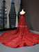 Sweetheart Red Sequin Sparkly Long Evening Prom Robes, Robes de bal soirée, 12231