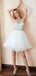 Off White Beading String Jewel Cheap Homecoming Dresses Online, Baratos Vestidos curtos de baile, CM761