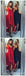 Vestidos de baile vermelhos bonitos simples de decote em V alto baixo 2018, CM560