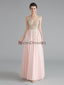 V Ο Λαιμός Χαφόν Χαριτωμένη Ροζ Βραδινά Φορέματα, Βραδινά Πάρτυ Χορού, 12122