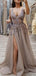 Προκλητικό Β-ο Λαιμός Δείτε Μέσα από το Γκρίζο Πλευρά Σχισμή Δαντέλα Μακρύ Βράδυ Φορέματα Prom, Φθηνή Γλυκό 16 Φορέματα, 18440