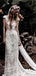 Sexy Backless Cap Mangas Lace Sereia Vestidos de Noiva Baratos Online, Vestidos de Noiva Exclusivos Baratos, WD586