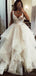 L'organza épais ivoire attache des robes de mariée de Ball Gwon les robes de noce d'A-ligne en ligne, bon marché, WD466