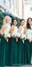 Jóia do Marfim Corpete Verde Saia de Uma linha de Tempo Baratos Vestidos de Dama de honra Online, WG678