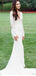 Manches longues Dentelle Sirène Open Back Sexy Robes de mariée en ligne, Robes de mariée en dentelle bon marché, WD474