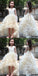 V-neck Hi-low Ivory Flower Girl Dresses, Cheap Cheap Dresses, FG014