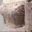 Σκονισμένο Ροζ Από τον Ώμο Μακρύ Μανίκι Δαντελλών Homecoming Prom Φορέματα, Οικονομικά Σύντομο Κόμμα Κορσέ Πίσω Φορέματα Prom, Τέλεια Homecoming Φορέματα, CM220