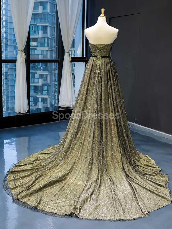 Querida Preto Verde Elegante Longo Evening Prom Dresses, Evening Party Prom Dresses, 12232