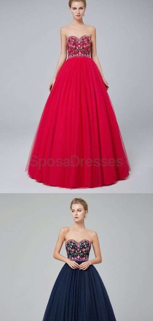 Querida A linha bordado vestido de baile Evening Prom Dresses, Evening Party Prom Dresses, 12021