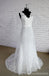 Λουριά Β δαντελλών φτηνά φορέματα γοργόνων λαιμών για το γάμο, WD397