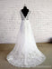 Lace Correias Decote em V Sereia Baratos Vestidos Para Casamento, WD397