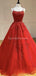 Ballabendkleid roter Schnürsenkel mit Perlen versehene preiswerte lange Abendhigh-School-Ballkleider, Abendparteihigh-School-Ballkleider, 12303