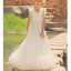 Applications de tulle d'ivoire de décolleté en pointe seules longtemps petites robes de fille, jolies robes de demoiselle d'honneur, FG065