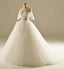 Uma Linha Tulle Wedding Dresses, 2017 Long Sleeve Custom Wedding Gowns, Affordable Bridal Dresses, 18003