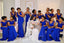 Sereia Azul Real Incompatível Sereia Curta Vestido de Dama de Honra Barato Online, WG656