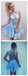 High Neck Blue Lace Illusion Kurze Billig Homecoming Kleider Online, CM563