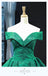 Off Ώμος Σμαραγδένια Πράσινη Πούλια Μακρύ Βράδυ Prom Φορέματα, Βραδινό Κόμμα Prom Φορέματα, 12234