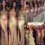 Προκλητικά Seqin γοργόνα δευτερεύοντα διασπασμένα Sparkly φορέματα παράνυμφων Κόμματος γάμου γυναικών φτηνά μακριά, WG26