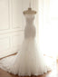 Lace Meerjungfrau Lange Custom Billig Benutzerdefinierte Hochzeit Kleider, WD306