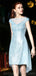 Tiffany Blue Sequin Cap-Μανίκια Φτηνές Homecoming Φορέματα Σε Απευθείας Σύνδεση, Φθηνά Φορέματα Μικρού Χορού, CM765