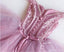 Δείτε Μέσα από Ροζ Δαντέλα διακοσμημένο με Χάντρες Χαριτωμένο Homecoming Prom Φορέματα, Οικονομικά Σύντομο Κόμμα Χορό Γλυκό 16 Φορέματα, Τέλεια Homecoming Φορέματα Κοκτέιλ, CM347