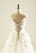 Decote redondo Veja Através Da Flor feita à mão vestidos de Noiva, Vestidos de noiva feitos à medida, Vestidos De Casamento Baratos, WD217