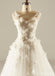 Decote redondo Veja Através Da Flor feita à mão vestidos de Noiva, Vestidos de noiva feitos à medida, Vestidos De Casamento Baratos, WD217