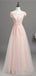 Απαλό Ροζ Από τον Ώμο Δαντέλα Μια γραμμή Μακρύ Βράδυ Φορέματα Prom, Φθηνή Γλυκό 16 Φορέματα, 18352