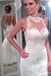 Robes de mariée de sirène de licol de lacet, robes de mariage personnalisées dos nu sexy, robes de noce abordables, 17105
