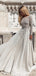 Long Sleeves Backless Grey Lace Beaded Cheap Evening Prom Vestidos, Custom Custom Sweet 16 Vestidos, 18478