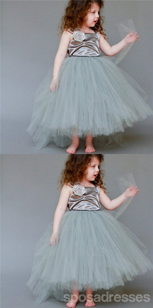 Σατέν Τοπ λουρί φόρεμα κοριτσιών λουλουδιών τούλι, χαριτωμένα μικρά φορέματα γενεθλίων κοριτσιών, ελεύθερα Φορέματα συνήθειας, FG038