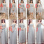 Mismatched Affordable Gray Lace Soft Tulle Lange Brautjungfer Dresses, Billig Brautjungfer Dresses, Erschwingliche Brautjungfer Kleider, BD015