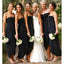 Einfache kurze schwarze billige Brautjungfernkleider Online, WG627