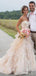 Strapless Queridinha Champagne Lace A line Cheap Wedding Vestidos Online, WD430