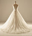 Couves de casamento de longa distância de linha redonda clássica, vestidos de casamento personalizados, vestidos de noiva de casamento baratos, WD220
