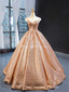 Robes de bal Rose Gold Sequin Evening Prom, Robes de bal de soirée, 12238
