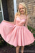 Pink Illusion Cute Pink Κοντά Φτηνά Homecoming Φορέματα Online, CM562