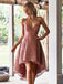 Dusty Pink Υψηλής Χαμηλής Μικρών Χαμηλών Φθηνά Φορέματα Online, CM611